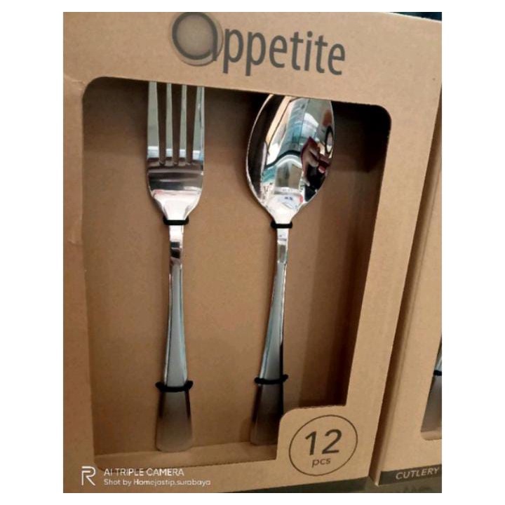 alat makan sendok garpu set 12pcs by informa