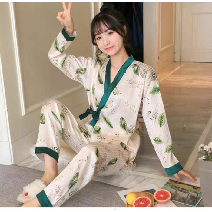 Baju Tidur Wanita Kimono Perempuan Korea Kimono Satin Zea PP [Baju Tidur 0133] UIF