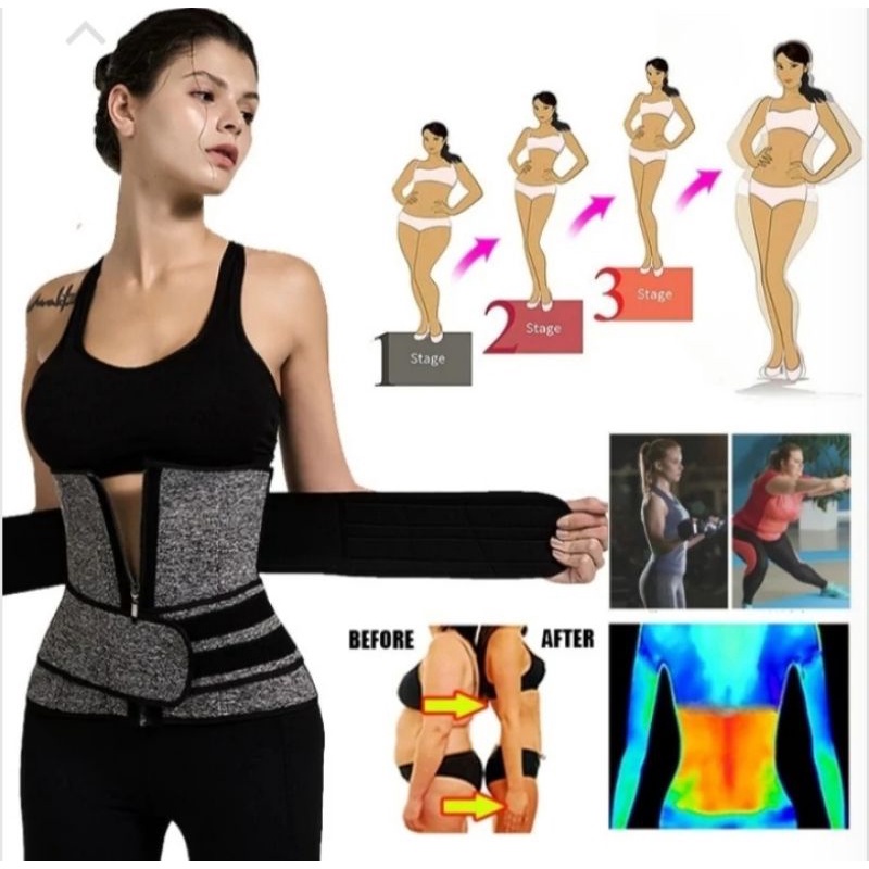 Waist Belt Trimmers Double Strap Korset Pelangsing Stagen Melahirkan Dobel