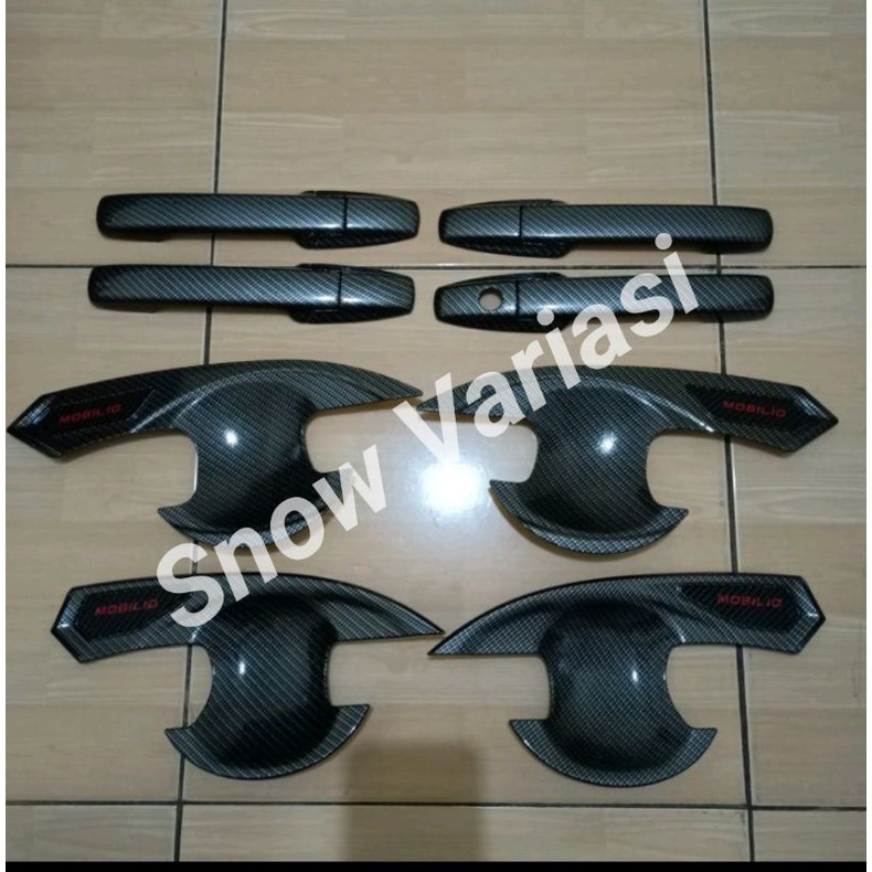 Cover handle Outer Mangkok Carbon Honda Mobilio