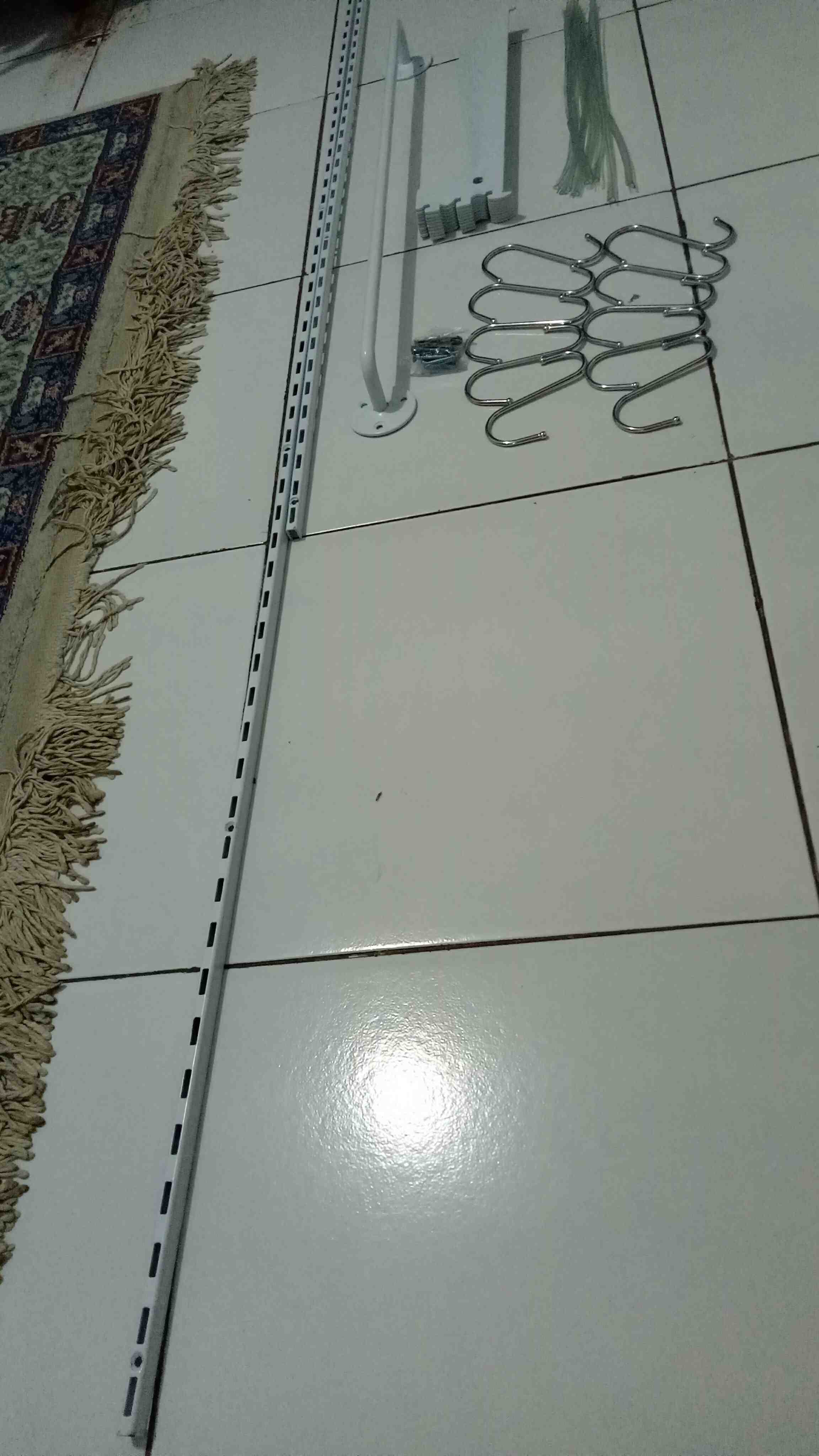 Tiang Bracket Putih 90cm Braket Penyangga Rak Anddisplay