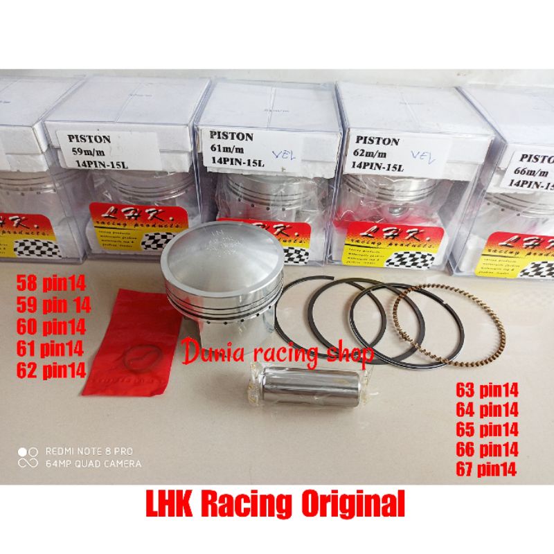 Piston LHK Seher LHK 55 56 57 58 58.5 59 59.5 60 61 62 63 64 65 66 67 68 69 Pin 14 Original LHK 1set Seher Ring seher Pin piston paket