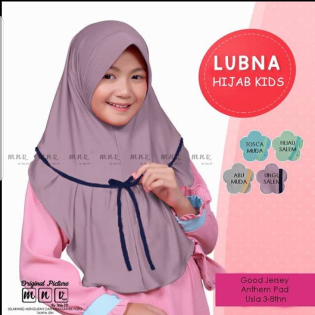 (COD)-Hijab lubna anak | hijab anak lubna list pita | lubna hijab kids