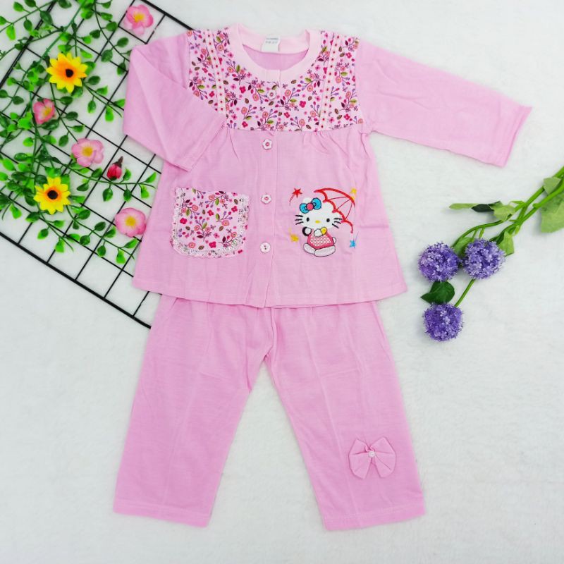 Ss#4001 Babydoll Anak size 6-12bulan / Baju Tidur Anak Perempuan / Setelan Anak / Piyama Anak