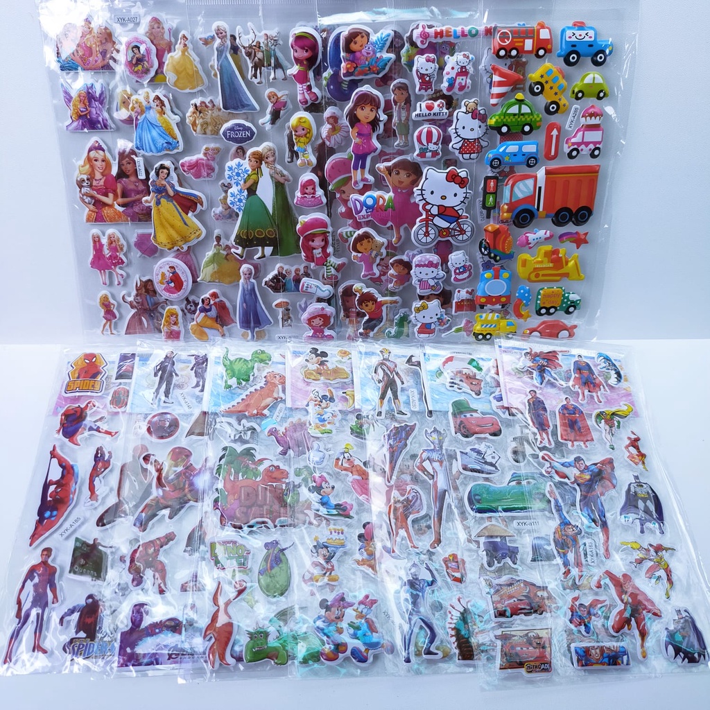 

Stiker Anak Perempuan Laki | Hologram Sticker Anak Abjad Angka Zoo Animal Bus | Mainan Anak Murah