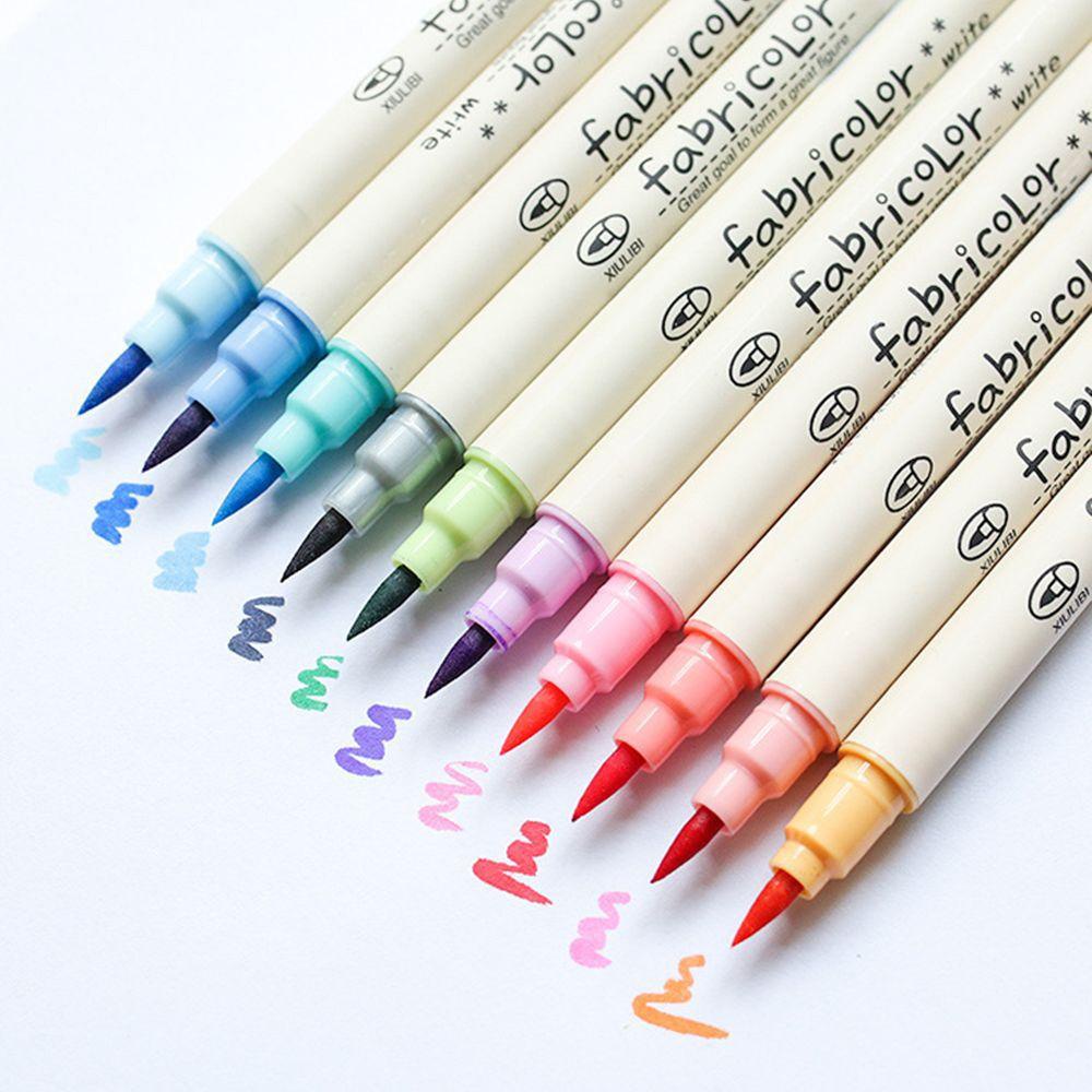 Nanas 10PCS Set Pulpen Cat Air Gambar Warna-Warni Alat Seni Untuk Gambar Grafis Pemula Kepala Lembut