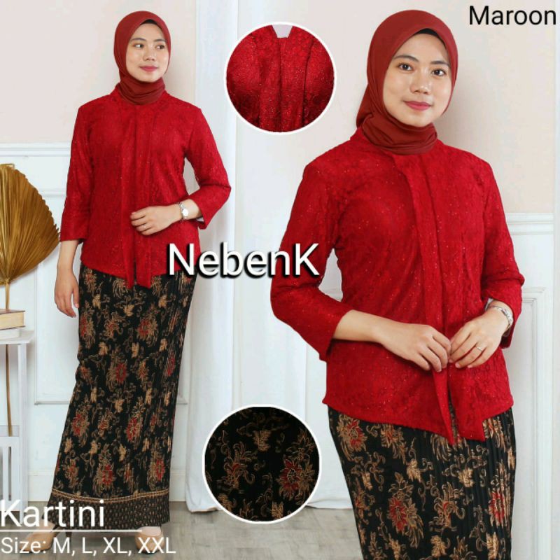Kebaya Brukat Kartini Atasan Kebaya Floy Brukat Kartini Kebaya Wisuda Modern Best Seller-3