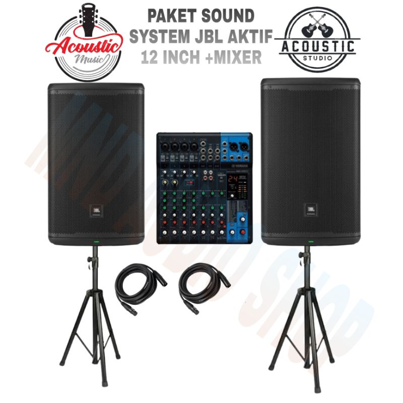 paket sound system JBL EON 712 AKTIF 12 INCH +MIXER YAMAHA MG 10 XU ORIGINAL FULL