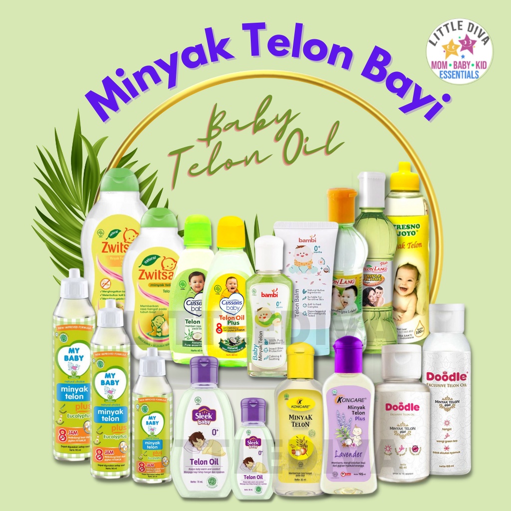 Minyak Telon Bayi 60ml 100ml 125ml all brand Baby Telon Oil hangat semua ukuran