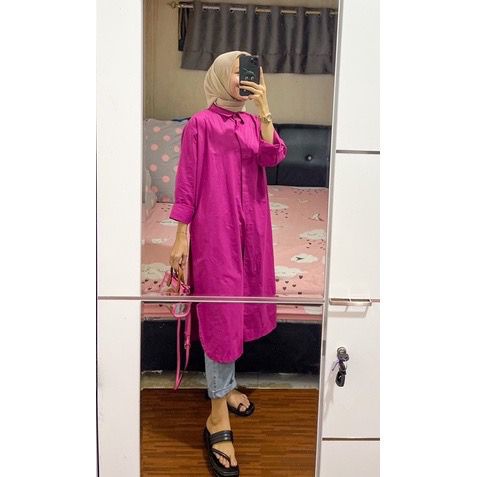 BEFAST - ZFF OOTD Tunik RIDYA / Bitya Tunik Premium Rayon Diamond / Atasan lengan Panjang / Tunik Wanita Casual / Fashion Wanita Hijab / Tunik Polos Formal / Terbaru / Oversize Tunik Long Maxy / Terlaris