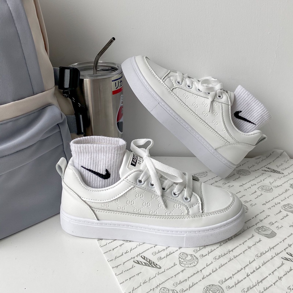 [GROSIR][COD] SEVEN_DAY SEPATU SNEAKERS PUTIH WANITA KOREA IMPORT CASUAL SHOES PUTIH H-616