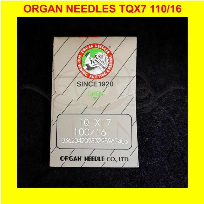 Jarum ORGAN Needles TQx7 16 Ori TQ X 7 Mesin Pasang Kancing Juki LEEN