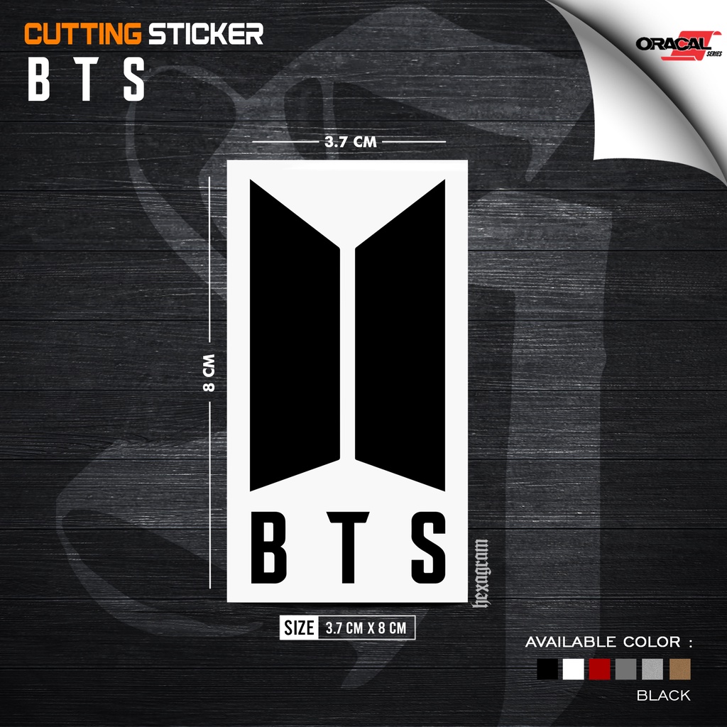 Cutting Sticker BTS logo Small | Stiker Logo BTS Kpop