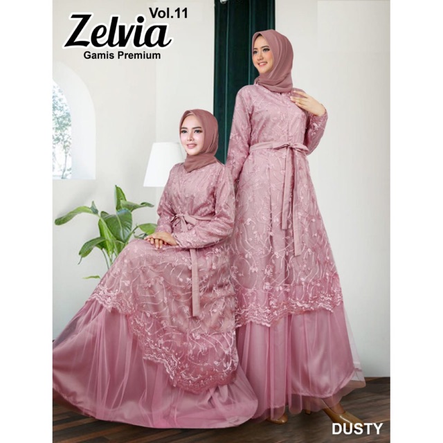  GAMIS  PESTA  MEWAH ZELVIA BAJU  PESTA  MUSLIM Shopee  