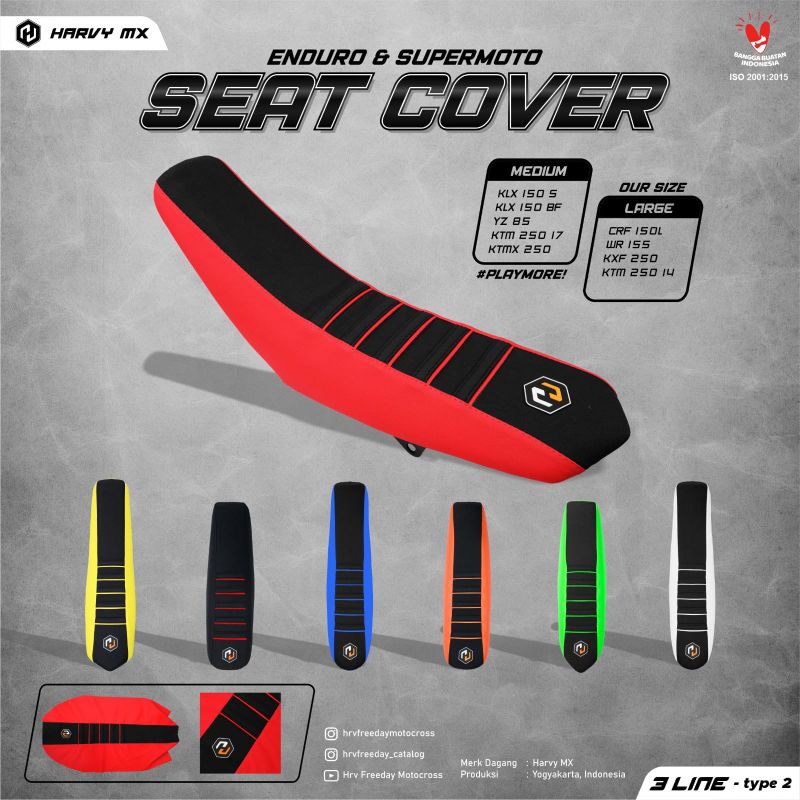 SEAT COVER 02 HRV KULIT JOK SARUNG JOK MOTOR KLX 150 YZ 85 YZ 250 KLX BF DTRACKER KTM 2017 250 KXF 2