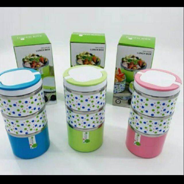 Lunch Box polkadot 3 Susun