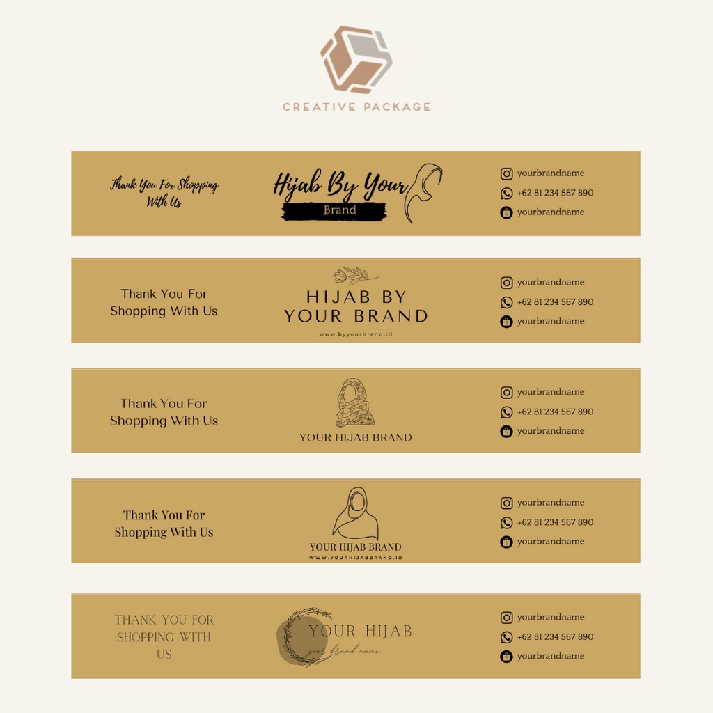 Roller Hijab Kraft Ukuran 4x20 cm-2