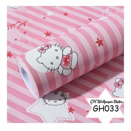 Wallpaper Stiker Motif Salur Hellokitty 1 roll