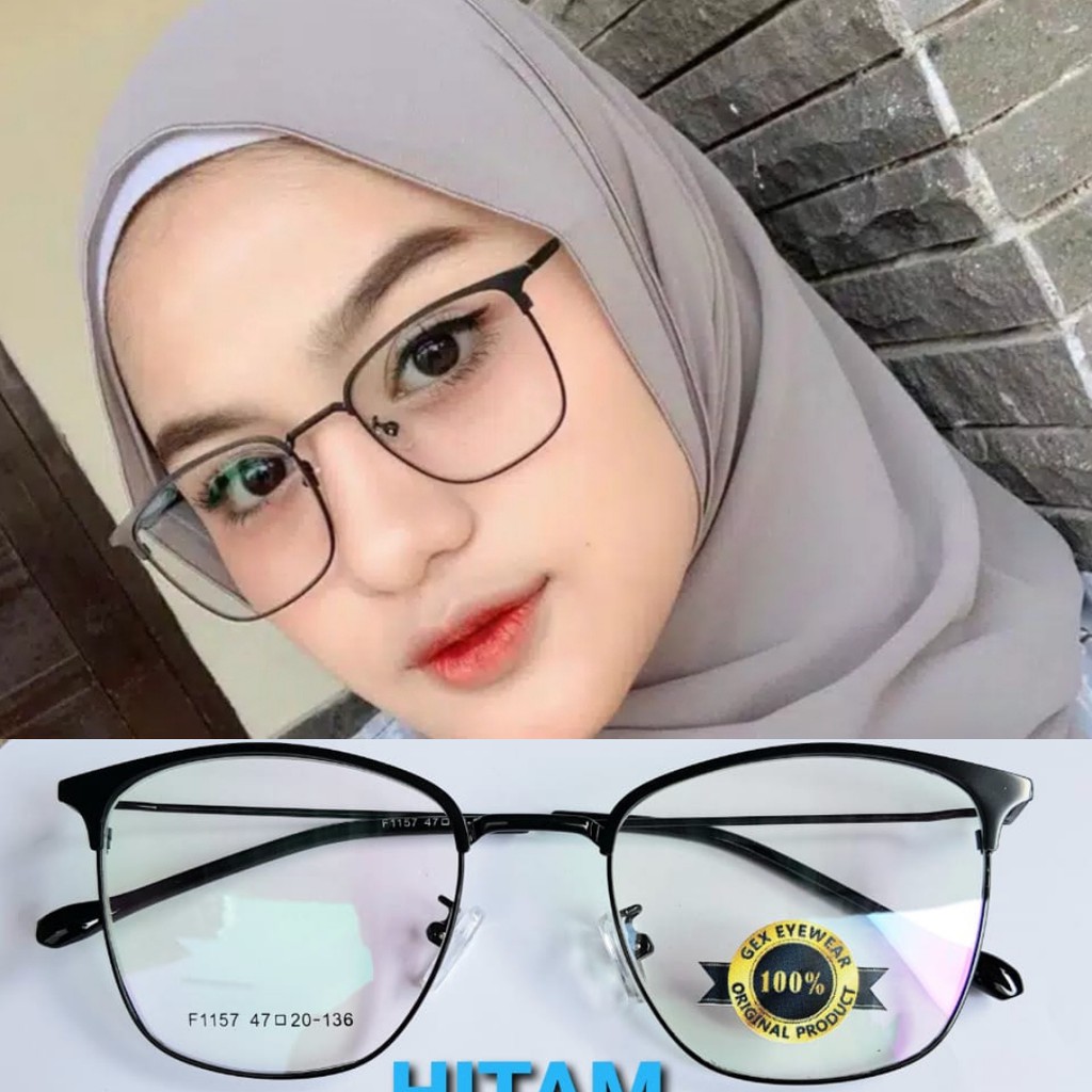 PAKET FRAME + LENSA PHOTOCROMIC | KACAMATA WANITA 1157| KACA MATA MINUS | KACAMATA ANTI RADIASI