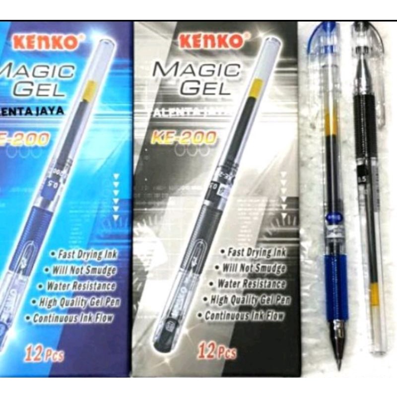

Pulpen / Pen / Pena Gel Kenko KE-200 Magic Gel Ecer (2pcs)