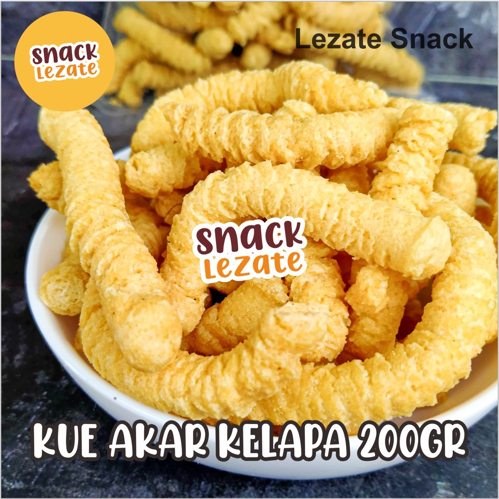 Kue Akar Kelapa 200GR Gurih Renyah Enak / Kue Jadul Unthuk Akar Kelapa Original Asin Kiloan Khas Bet