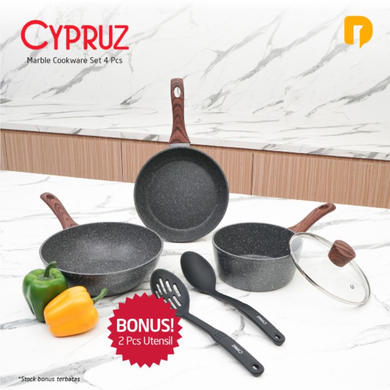 cypruz marble cookware set 4