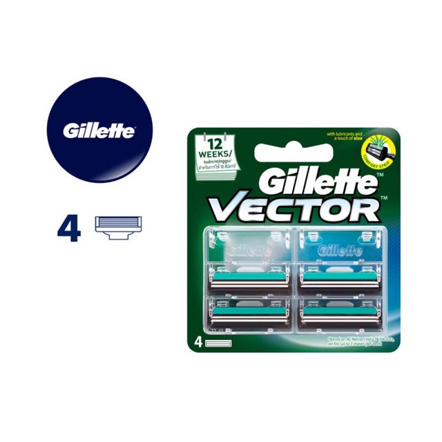 Gillette Vector Alat Pisau Cukur Refill isi 4 #Gilette