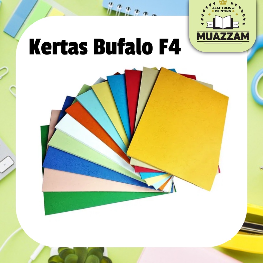 

Kertas Bufalo Warna Polos F4 Per 1 Lembar