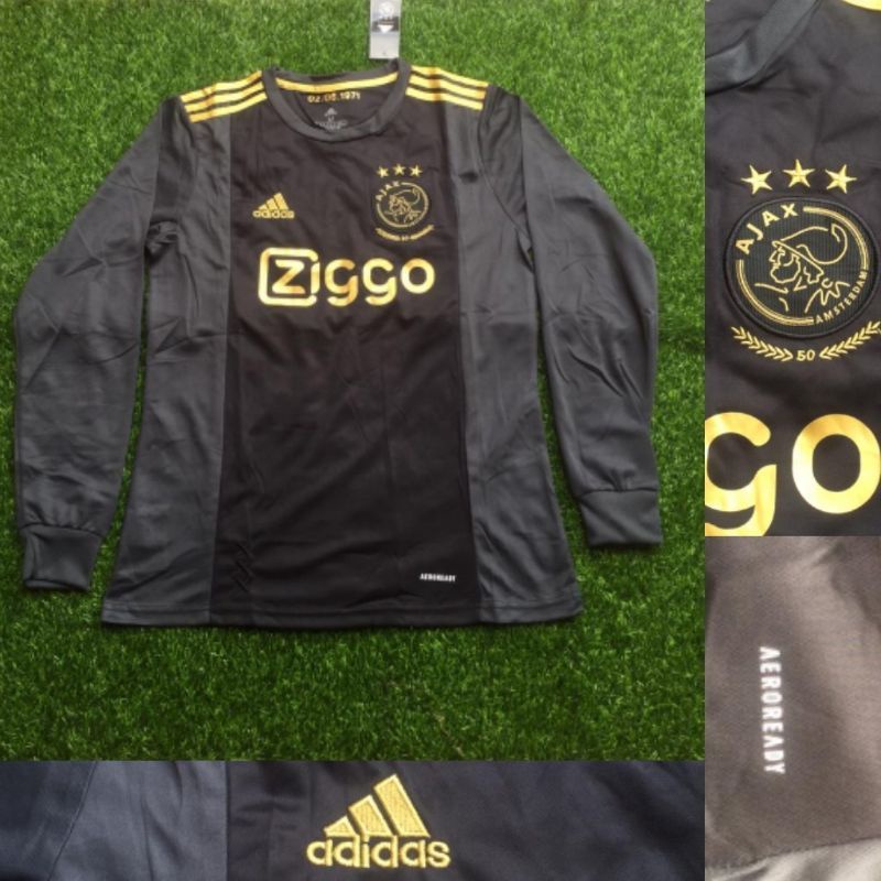 Jersey bola LS ajax 3rd ucl hitam 20/21 grade ori murah obral