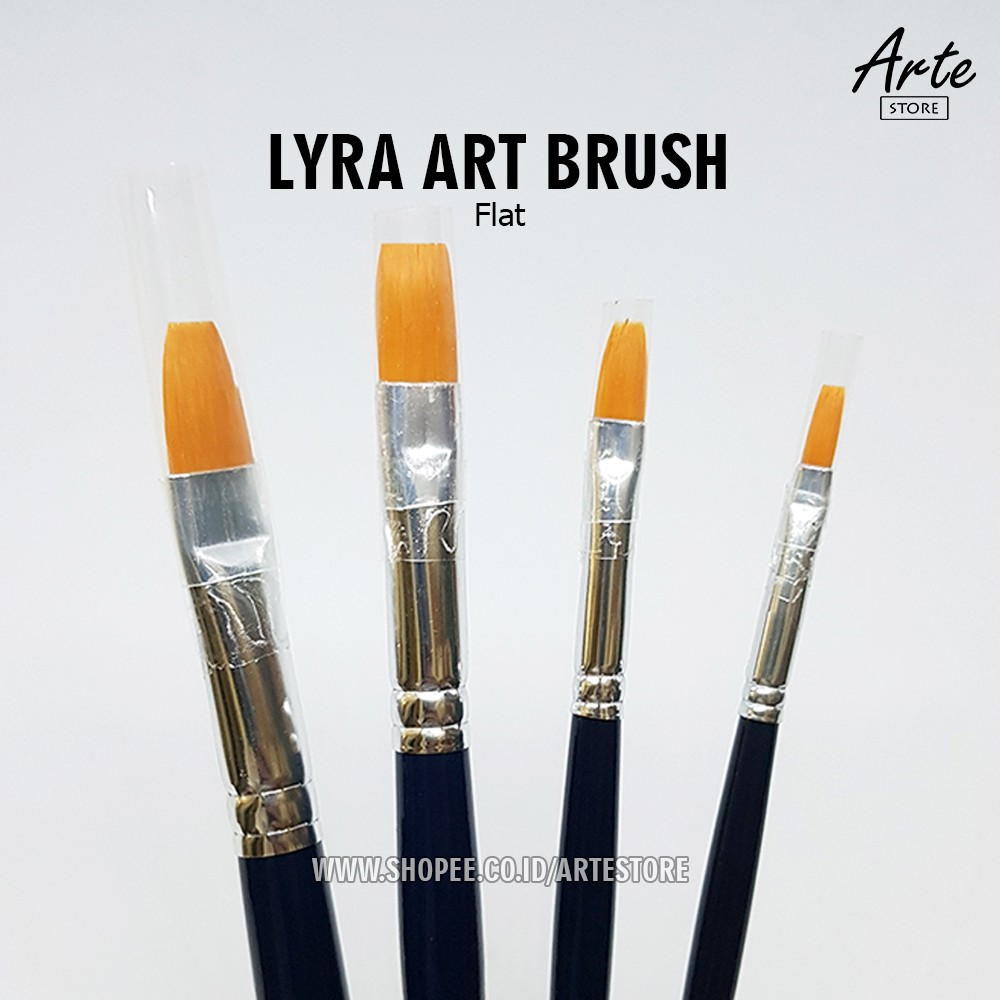 Kuas Lukis LYRA Flat Set isi 12 pcs