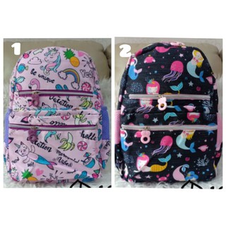  Tas  Sekolah Anak SD Casual Unicorn  Cat Mermaid Bag Parasut 