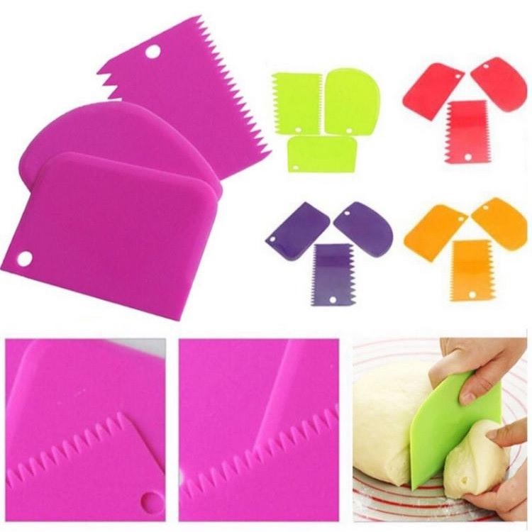 Pemotong Adonan Kue Roti/ Comb Scraper 3in1 !!!