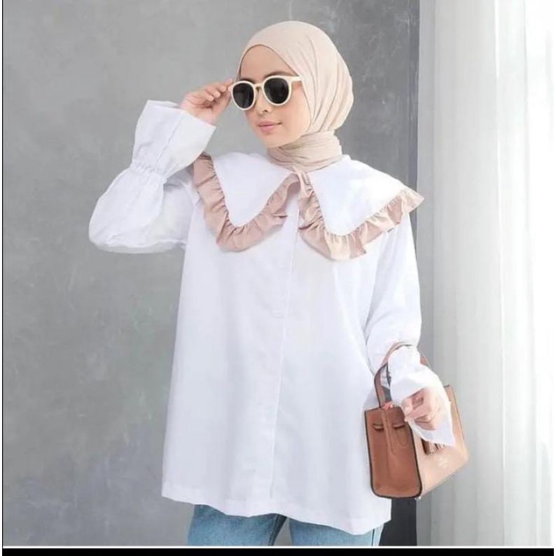 ATEBY BLOUSE / BLOUSE WANITA KERAH REMPEL