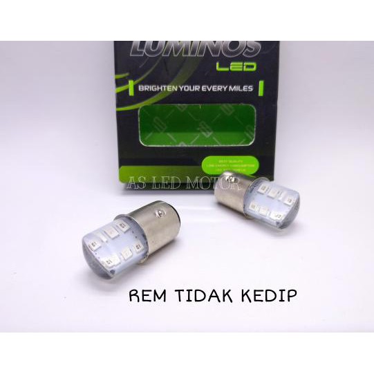 Lampu Rem Led Tidak Kedip | Bohlam Rem Led Silicon Motor Dan Mobil - Merah