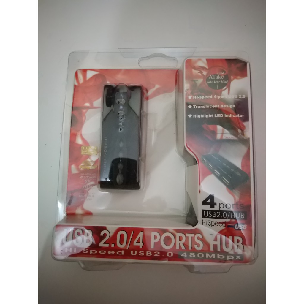 USB 2.0 Hub 4 Port ATAKE ( Murah )