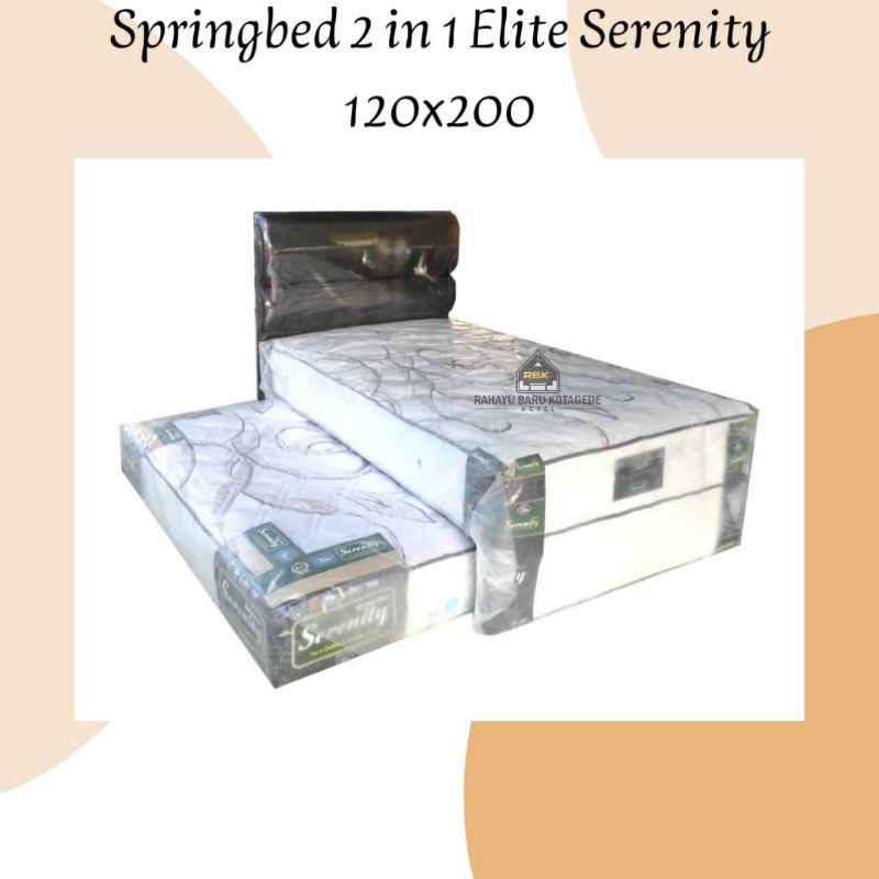 Springbed 2in1 Elite Serenity Polos 120 x 200 Springbed 2in1 Springbed murah Jogja