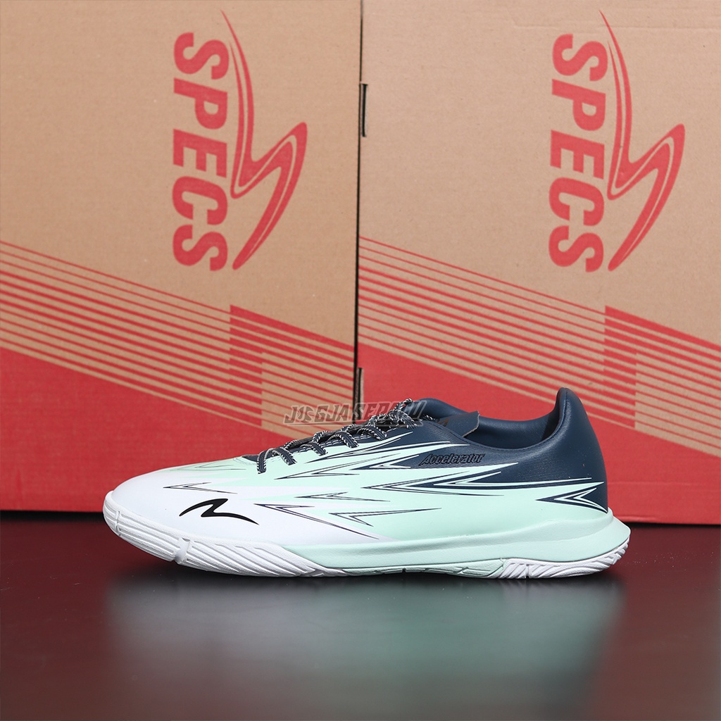 Sepatu Futsal Specs Lightspeed 3 IN - White/Aqua Glass/Reflecting Pond