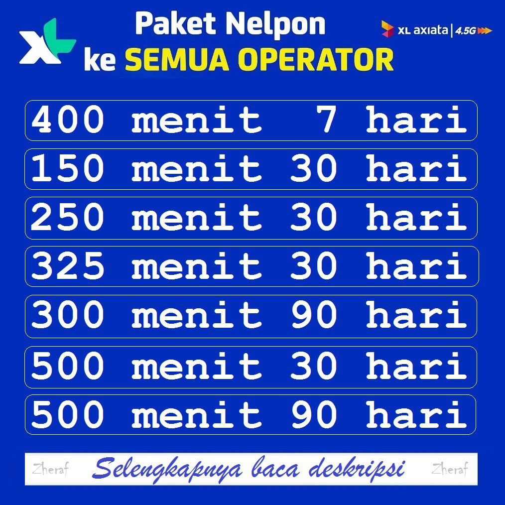 Paket Nelpon XL Xtra Hemat (SEMUA OPERATOR)