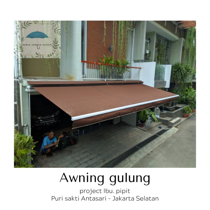 awning gulung /kanopi minimalis - otomatis & manual