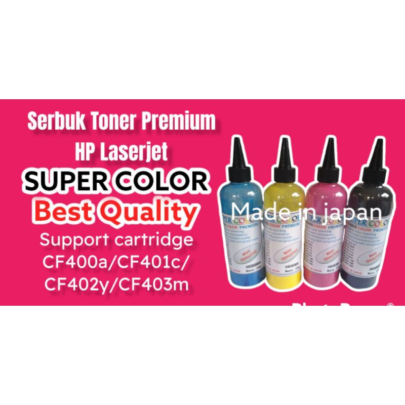 SERBUK TONER WARNA CF400 CF401 CF402 CF403