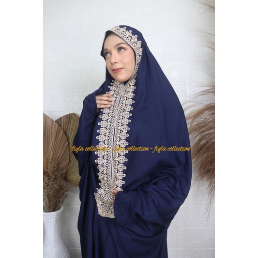 FIQLA COLLECTION - Mukena Terusan / Lajuran Katun Rayon Renda - Renda KD Gyper