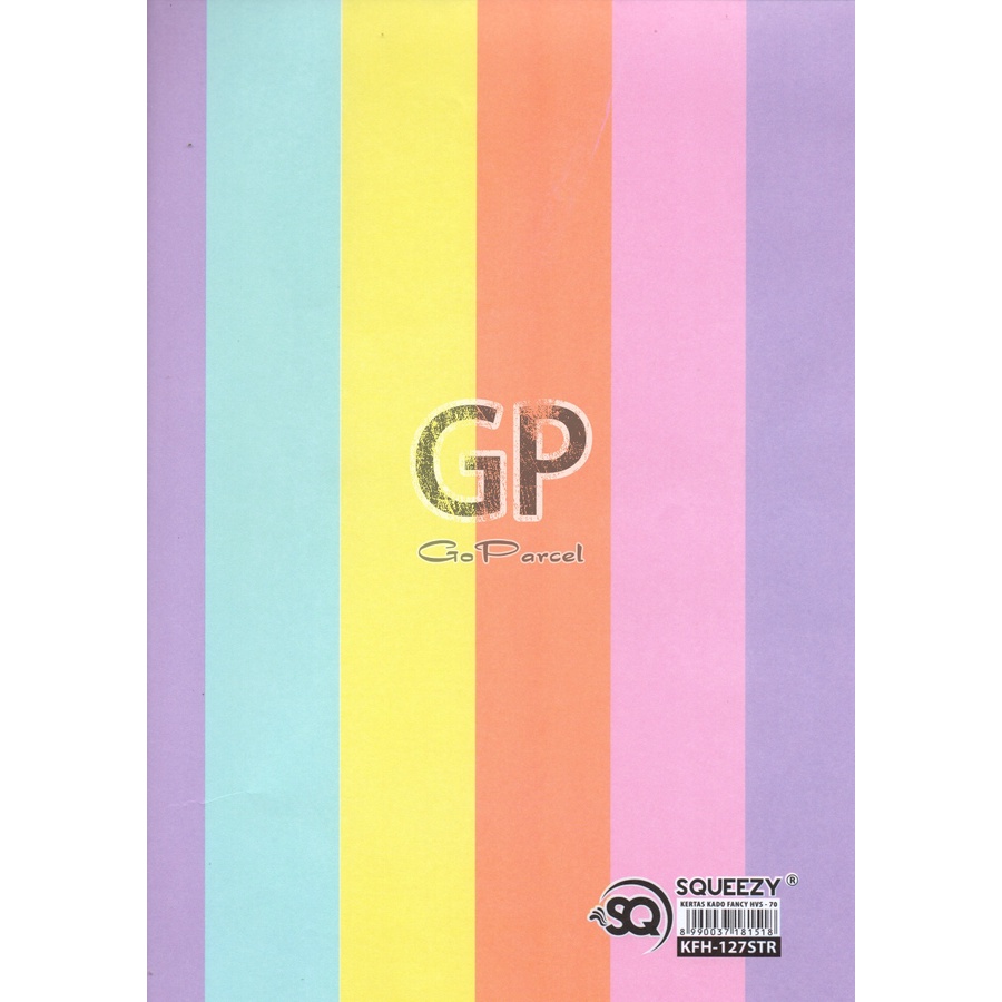 ( 5 Lembar ) PURPLE SQ - KERTAS KADO DOFF / GIFT WRAPPING PAPER STRIPED PASTEL STAR EUSTHATIC