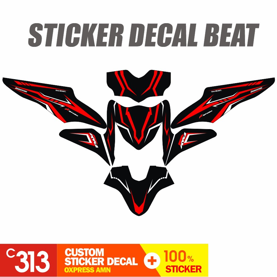 Stiker Striping Honda BEAT Custom Sticker (3)