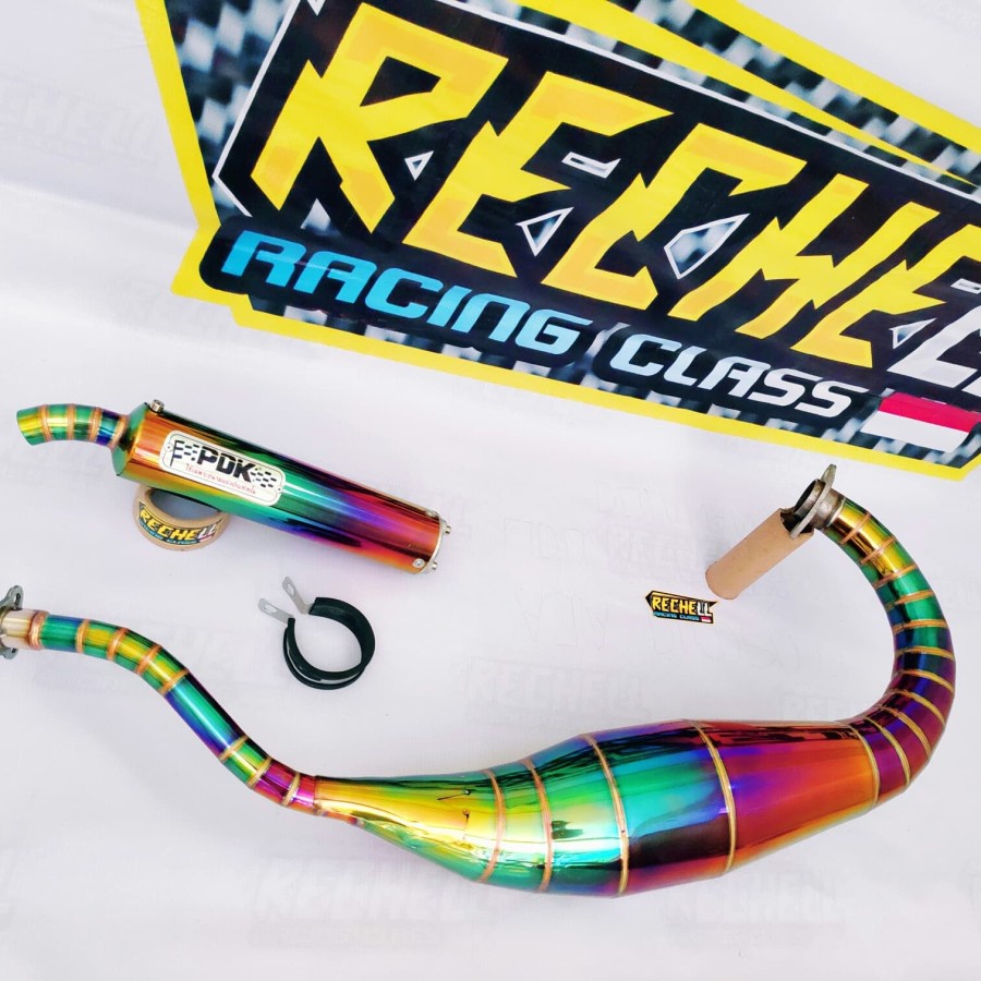 Jual knalpot PDK NINJA RR - R - SS BlueMoon pelangi RainBow COBRA model C Kualitas Terbaik