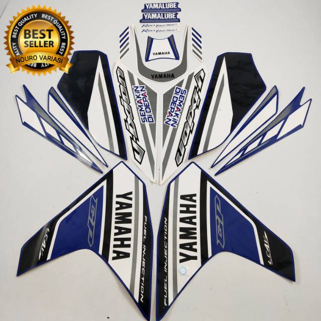 striping yamaha vixion 150 r 2014 gp series  biru putih list body standar berkualitas termurah