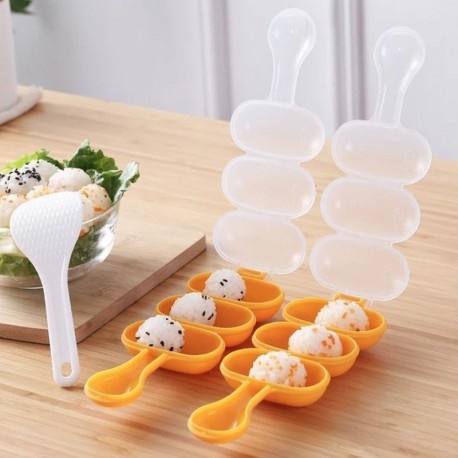 Cetakan Bola Nasi Centong Anak Rice Ball Shaker Makanan Bento Sushi DIY Alat Pembuat Cetak Onigiri