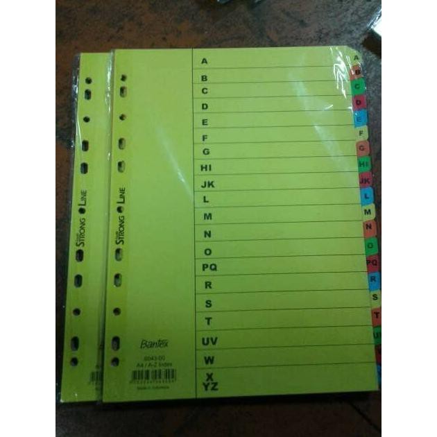 

BEST SELLER Bantex kertas divider Huruf kertas pembatas A4 6043-00 TERJAMIN