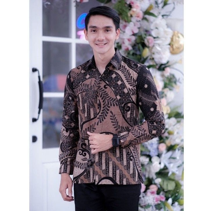 Set Kebaya Asyifa - Kebaya Modern Kebaya Couple Tunangan Lamaran Baju Wisuda Batik Brukat Terbaru-Kemeja(Dsty)
