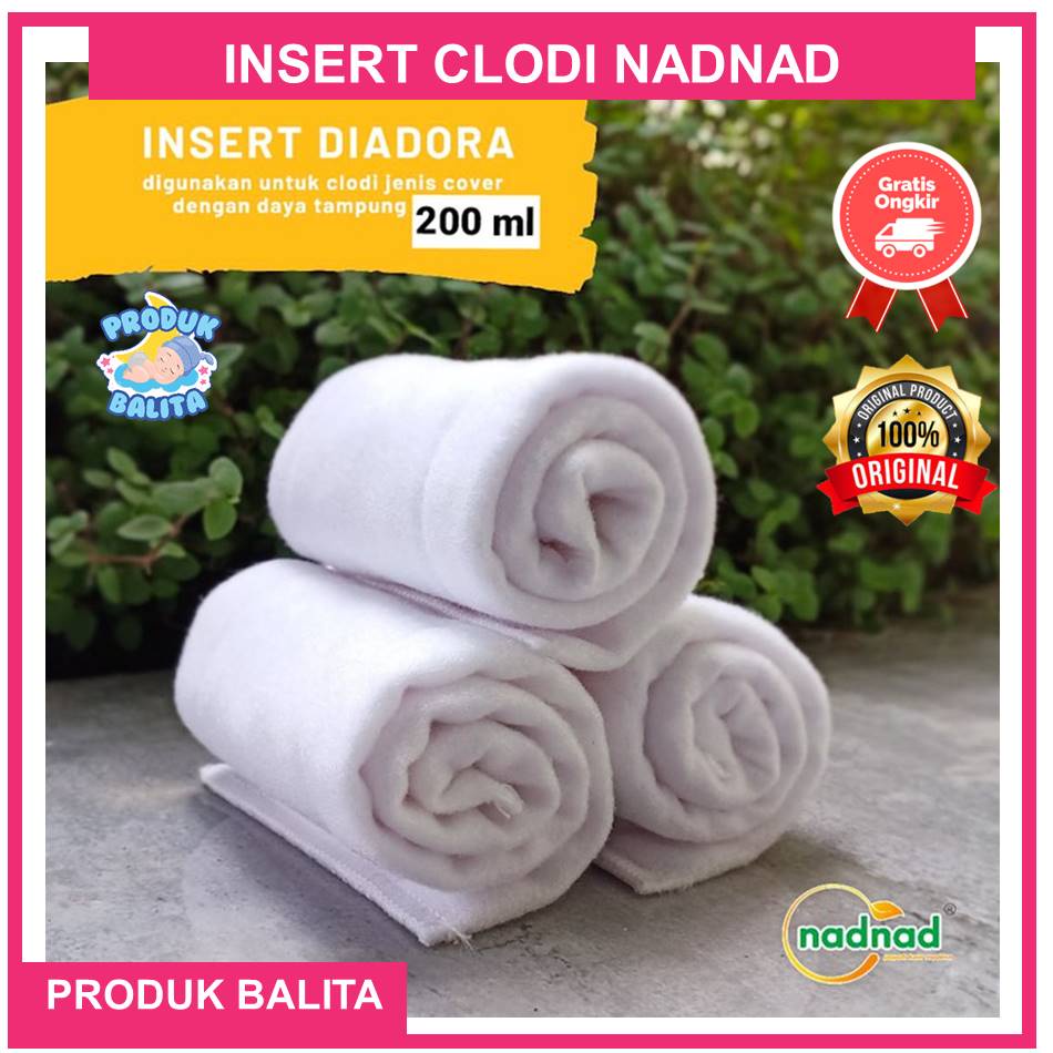 Insert Clodi Cover / Pocket Lapisan Dalam Popok Kain Penyerap Cuci Ulang Nadnad