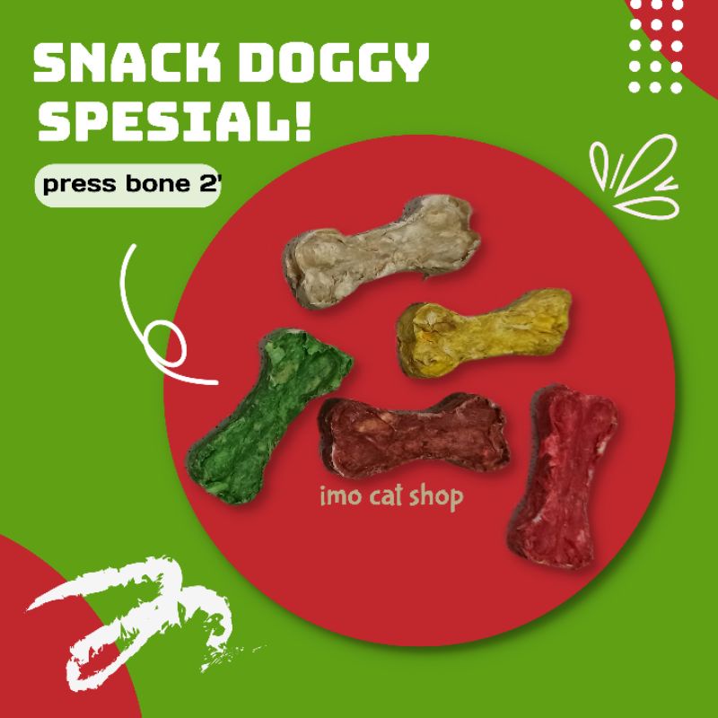 Tulang snack anjing ukuran kecil (isi 3)